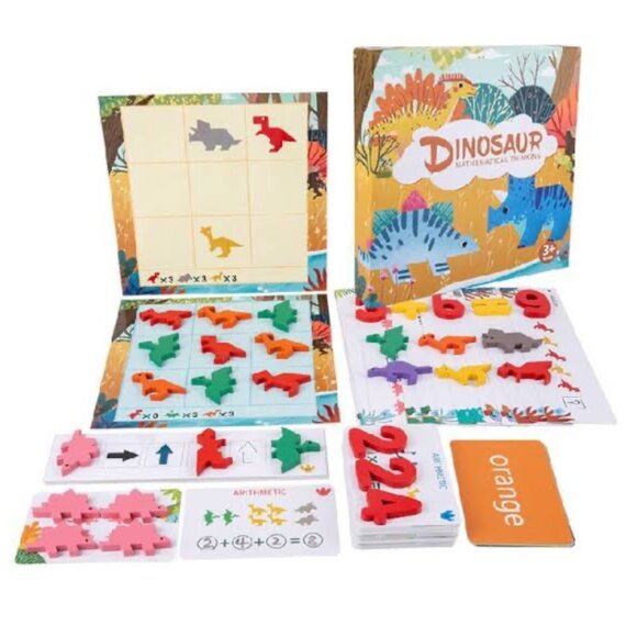 Rainbow Dinosaur Mathematical Thinking Educational Logic Game NWT - Picture 1 of 4